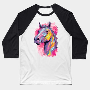 Horse cartoon colorfull t shirt Baseball T-Shirt